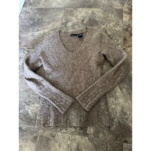 Vintage‎ Moda International Womens Wool Sweater Small V Neck Knit Blend
